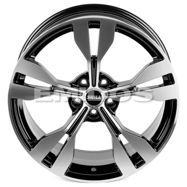 КОВАНЫЕ ДИСКИ 220909U SKILL SL566-CS267 20 J9 ET33 5X112 66.6 ЧЁРНЫЙ + ПОЛИРОВАННЫЕ СПИЦЫ