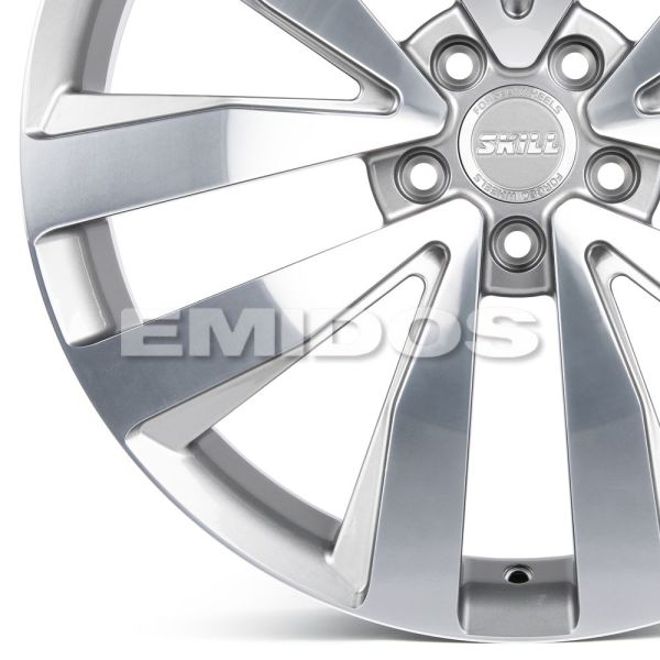 КОВАНЫЕ ДИСКИ 231028W SKILL SL566-SL076 20 J9 ET33 5X112 66.6 ГРАФИТ ГЛЯНЦЕВЫЙ + ПОЛИРОВАННЫЕ СПИЦЫ