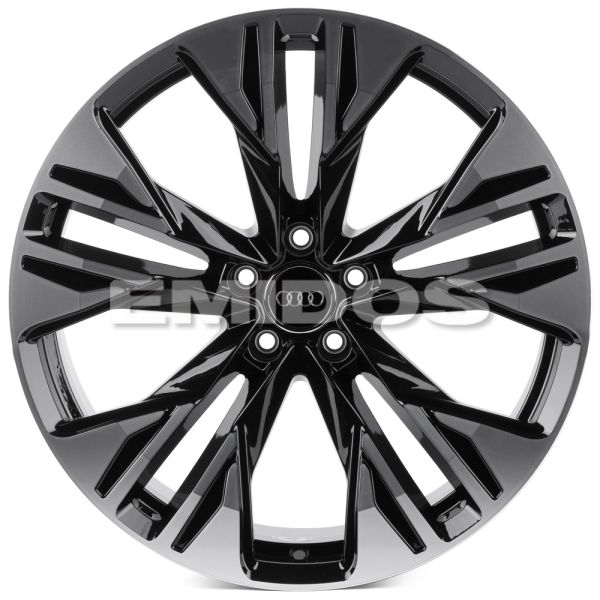 КОВАНЫЕ ДИСКИ H241231Y SKILL SL686-SL221 20 J9 ET20 5X112 66.5 ЧЁРНЫЙ ГЛЯНЦЕВЫЙ + ПОЛИРОВАННЫЕ СПИЦЫ