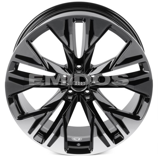 КОВАНЫЕ ДИСКИ H241231Y SKILL SL686-SL221 20 J9 ET20 5X112 66.5 ЧЁРНЫЙ ГЛЯНЦЕВЫЙ + ПОЛИРОВАННЫЕ СПИЦЫ