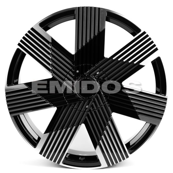 КОВАНЫЕ ДИСКИ H231104E SKILL SL778-FG476 21 J9 ET33 5X130 71.6 ЧЁРНЫЙ ГЛЯНЦЕВЫЙ + ПОЛИРОВАННЫЕ СПИЦЫ