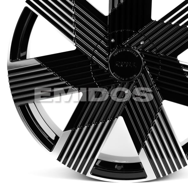 КОВАНЫЕ ДИСКИ H231104E SKILL SL778-FG476 21 J9 ET33 5X130 71.6 ЧЁРНЫЙ ГЛЯНЦЕВЫЙ + ПОЛИРОВАННЫЕ СПИЦЫ