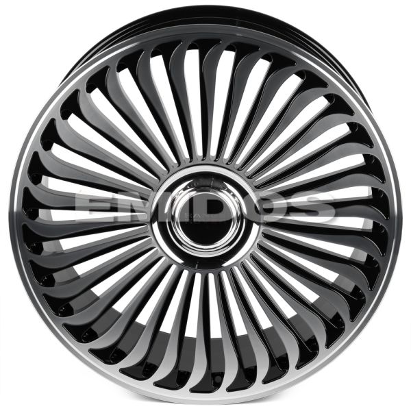 КОВАНЫЕ ДИСКИ H241211Z SKILL SL786-SB625 24 J10 ET40 5X120 72.6 ЧЁРНЫЙ ГЛЯНЦЕВЫЙ + ПОЛИРОВАННЫЕ СПИЦ