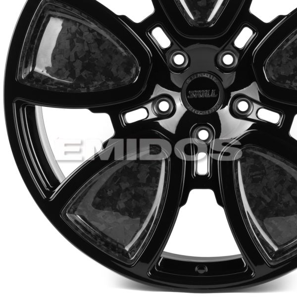 КОВАНЫЕ ДИСКИ H240403K SKILL SL805-SB595 22 J10 ET20 5X130 84.1 ЧЁРНЫЙ ГЛЯНЦЕВЫЙ + КАРБОН SFC06