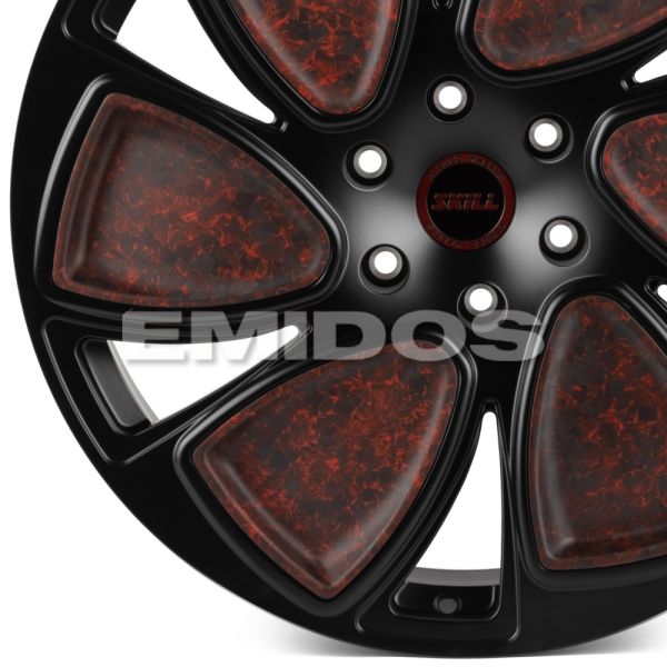 КОВАНЫЕ ДИСКИ H240406K SKILL SL809-SL253 22 J10 ET20 6X139.7 77.8 ЧЁРНЫЙ МАТОВЫЙ + КАРБОН SFC19