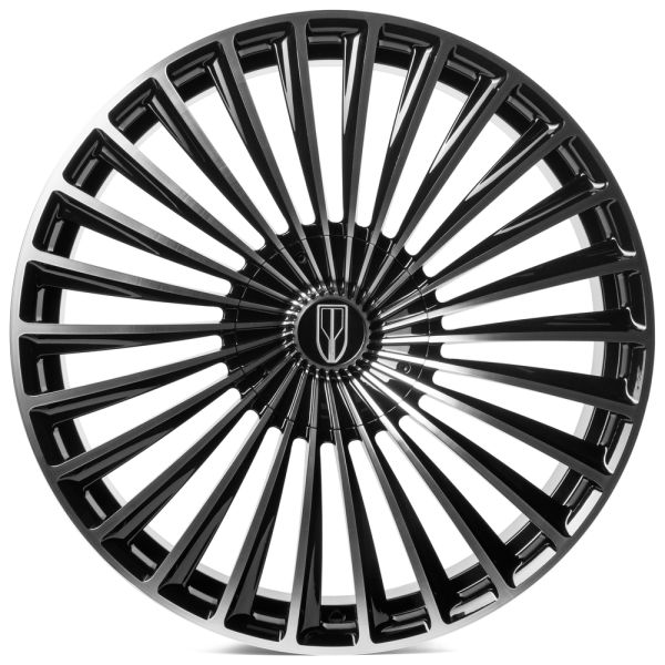 КОВАНЫЕ ДИСКИ 231215C SKILL SV017-SV326 22 J9.5 ET33 5X130 71.6 ЧЁРНЫЙ ГЛЯНЦЕВЫЙ + ПОЛИРОВАННЫЕ СПИЦ