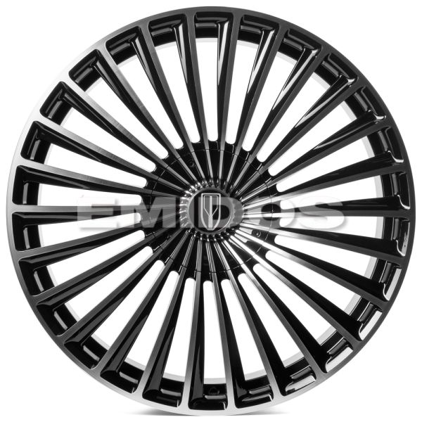 КОВАНЫЕ ДИСКИ 231215C SKILL SV017-SV326 22 J9.5 ET33 5X130 71.6 ЧЁРНЫЙ ГЛЯНЦЕВЫЙ + ПОЛИРОВАННЫЕ СПИЦ