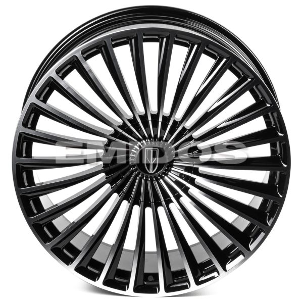 КОВАНЫЕ ДИСКИ 231215C SKILL SV017-SV326 22 J9.5 ET33 5X130 71.6 ЧЁРНЫЙ ГЛЯНЦЕВЫЙ + ПОЛИРОВАННЫЕ СПИЦ