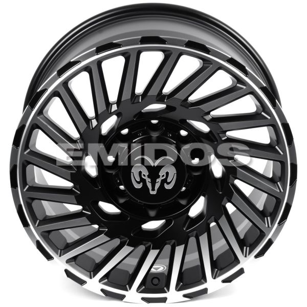 КОВАНЫЕ ДИСКИ H250919H SKILL SV093-CS412 20 J9 ET29 8X165.1 121.3 ЧЁРНЫЙ МАТОВЫЙ + ПОЛИРОВАННЫЕ СПИЦ