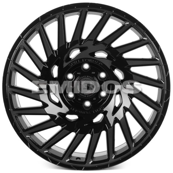 КОВАНЫЕ ДИСКИ H241211C SKILL SV093-SK365 22 J10 ET10 6X139.7 77.8 ЧЁРНЫЙ ГЛЯНЦЕВЫЙ + ПОЛИРОВАННЫЕ СП