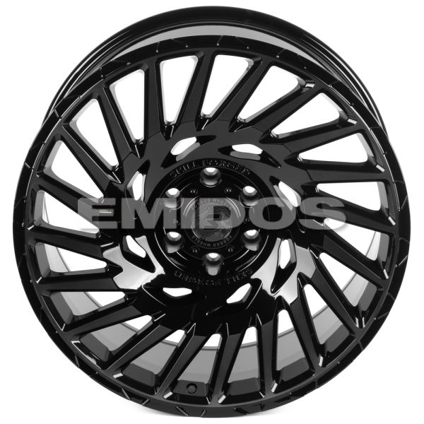 КОВАНЫЕ ДИСКИ H241211C SKILL SV093-SK365 22 J10 ET10 6X139.7 77.8 ЧЁРНЫЙ ГЛЯНЦЕВЫЙ + ПОЛИРОВАННЫЕ СП