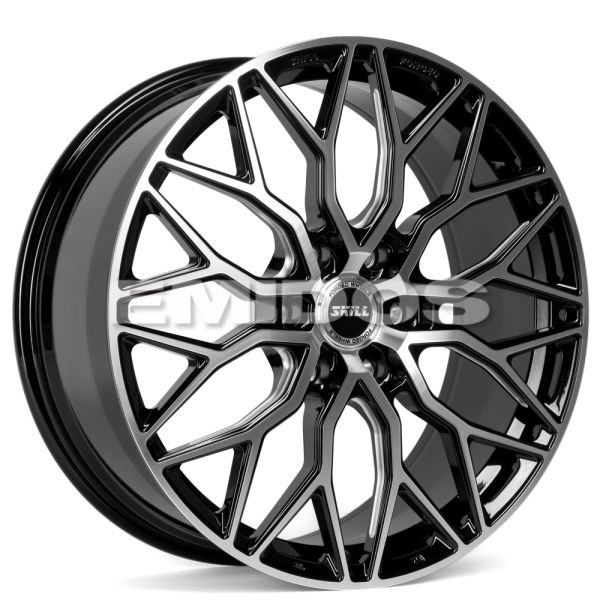 КОВАНЫЕ ДИСКИ 231029C SKILL SV100-SV304 20 J8 ET46 6X114.3 67.1 ЧЁРНЫЙ ГЛЯНЦЕВЫЙ + ПОЛИРОВАННЫЕ СПИЦ