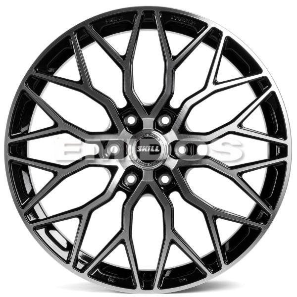КОВАНЫЕ ДИСКИ 231029C SKILL SV100-SV304 20 J8 ET46 6X114.3 67.1 ЧЁРНЫЙ ГЛЯНЦЕВЫЙ + ПОЛИРОВАННЫЕ СПИЦ