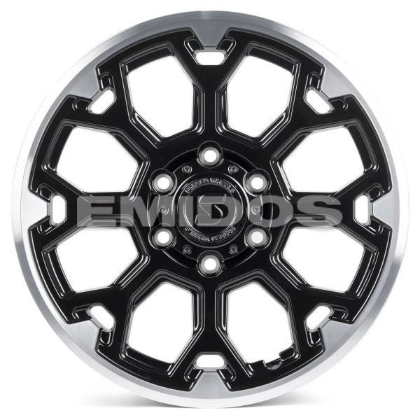 КОВАНЫЕ ДИСКИ 231026J SKILL SV111-CS244 18 J9 ET45 6X139.7 95.1 ЧЁРНЫЙ ГЛЯНЦЕВЫЙ + ПОЛИРОВАННЫЙ ОБОД