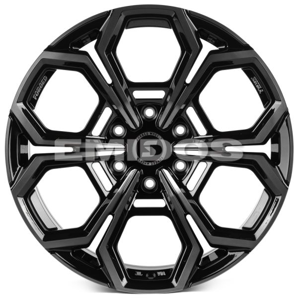 КОВАНЫЕ ДИСКИ H241206Y SKILL SV111-SL221 20 J9 ET19 6X139.7 77.8 ЧЁРНЫЙ ГЛЯНЦЕВЫЙ + ПОЛИРОВАННЫЕ СПИ