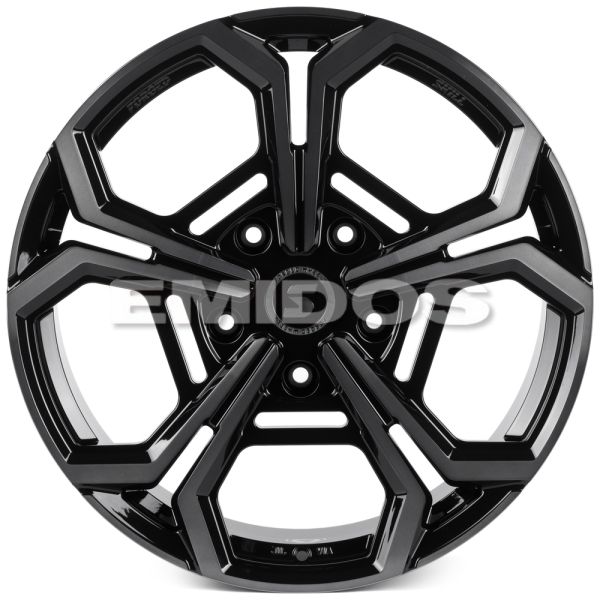 КОВАНЫЕ ДИСКИ H250924Y SKILL SV111-SL221 20 J9 ET45 5X150 110.1 ЧЁРНЫЙ ГЛЯНЦЕВЫЙ + ПОЛИРОВАННЫЕ СПИЦ