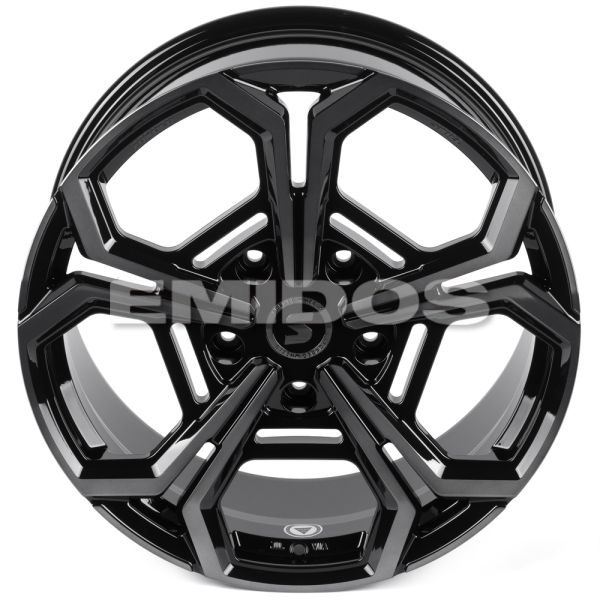 КОВАНЫЕ ДИСКИ H250924Y SKILL SV111-SL221 20 J9 ET45 5X150 110.1 ЧЁРНЫЙ ГЛЯНЦЕВЫЙ + ПОЛИРОВАННЫЕ СПИЦ