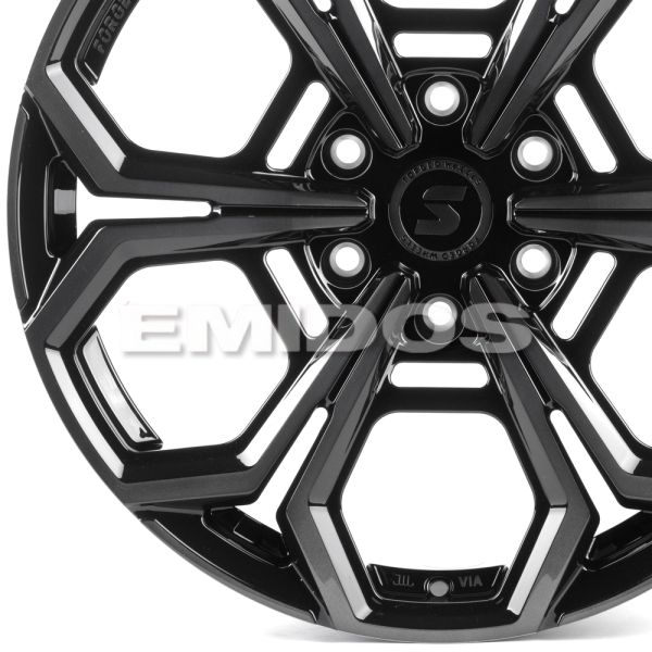 КОВАНЫЕ ДИСКИ H241229E SKILL SV111-SB563 20 J9 ET50 6X139.7 95.1 ЧЁРНЫЙ ГЛЯНЦЕВЫЙ + ПОЛИРОВАННЫЕ СПИ