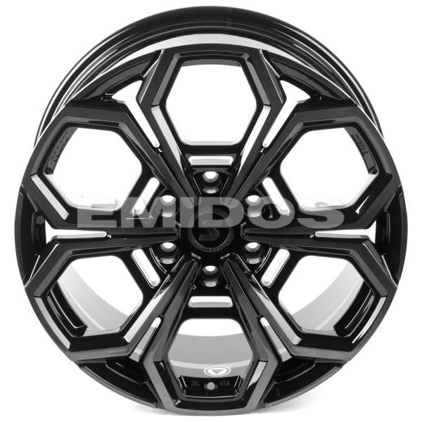 КОВАНЫЕ ДИСКИ H241229E SKILL SV111-SB563 20 J9 ET50 6X139.7 95.1 ЧЁРНЫЙ ГЛЯНЦЕВЫЙ + ПОЛИРОВАННЫЕ СПИ