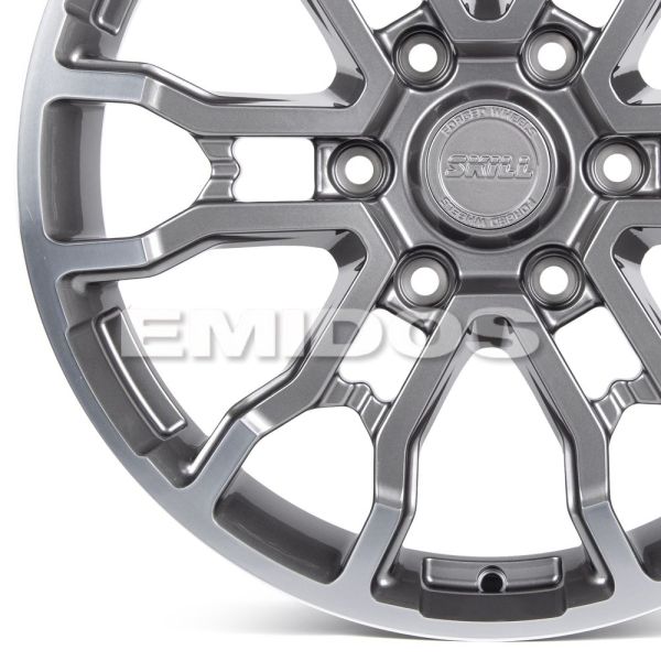 КОВАНЫЕ ДИСКИ 231026K SKILL SV115-CS244 18 J9 ET45 6X139.7 95.1 ГРАФИТ ГЛЯНЦЕВЫЙ + ПОЛИРОВАННЫЙ ОБОД