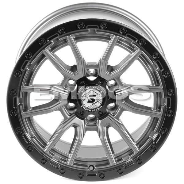 КОВАНЫЕ ДИСКИ H240605A SKILL SV127-SK303 18 J9 ET19 6X139.7 106.1 ГРАФИТ МАТОВЫЙ + ЧЁРНЫЙ БЕДЛОК