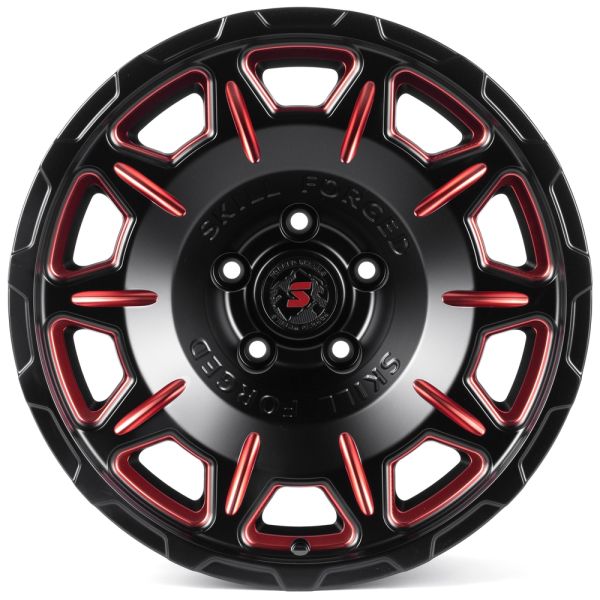 КОВАНЫЕ ДИСКИ H250917M SKILL SV164-SV421 18 J9 ET-20 5X127 71.5 ЧЁРНЫЙ МАТОВЫЙ + ПОЛИРОВАННЫЕ СПИЦЫ