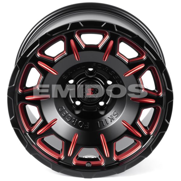 КОВАНЫЕ ДИСКИ H250917M SKILL SV164-SV421 18 J9 ET-20 5X127 71.5 ЧЁРНЫЙ МАТОВЫЙ + ПОЛИРОВАННЫЕ СПИЦЫ