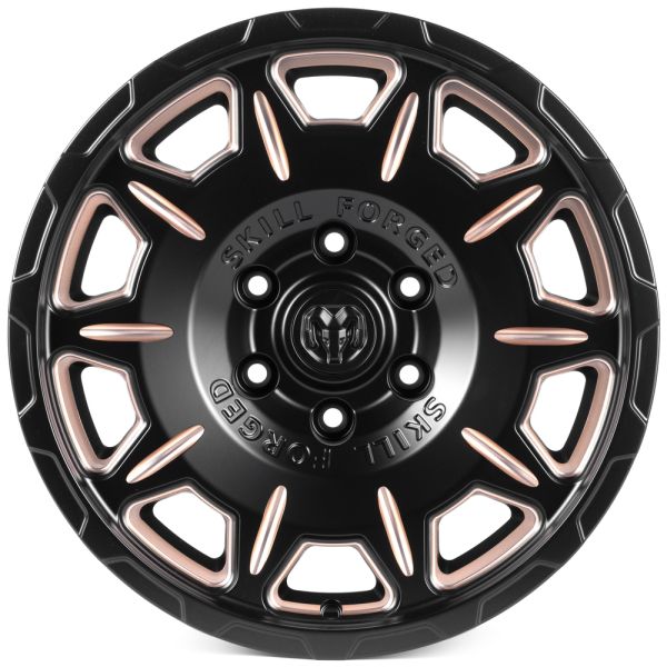 КОВАНЫЕ ДИСКИ H250830D SKILL SV164-SB533 18 J9 ET10 6X139.7 77.8 ЧЁРНЫЙ МАТОВЫЙ + ПОЛИРОВАННЫЕ СПИЦЫ