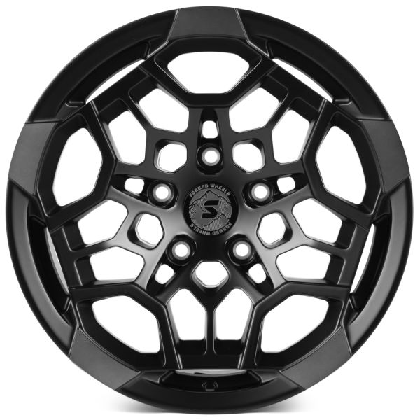 КОВАНЫЕ ДИСКИ H250917J SKILL SV171-SK290 17 J9 ET-12 5X127 71.5 ЧЁРНЫЙ МАТОВЫЙ + ПОЛИРОВАННЫЕ СПИЦЫ