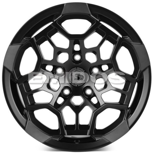 КОВАНЫЕ ДИСКИ H250917J SKILL SV171-SK290 17 J9 ET-12 5X127 71.5 ЧЁРНЫЙ МАТОВЫЙ + ПОЛИРОВАННЫЕ СПИЦЫ