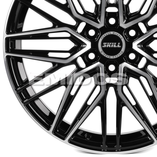 КОВАНЫЕ ДИСКИ H250522E SKILL SV178-SK316 19 J8 ET46 6X114.3 67.1 ЧЁРНЫЙ ГЛЯНЦЕВЫЙ + ПОЛИРОВАННЫЕ СПИ