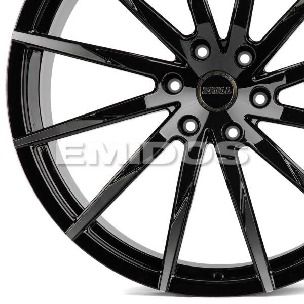 КОВАНЫЕ ДИСКИ 71483 SKILL SV179 24 J10 ET30 6X139.7 78.1 ЧЁРНЫЙ + ПОЛИРОВАННЫЕ СПИЦЫ