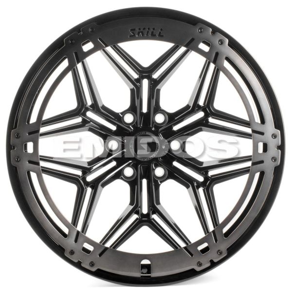 КОВАНЫЕ ДИСКИ H250611E SKILL SV185-SV365 22 J10 ET-10 6X139.7 77.8 ЧЁРНЫЙ ГЛЯНЦЕВЫЙ + ОБОД SH51