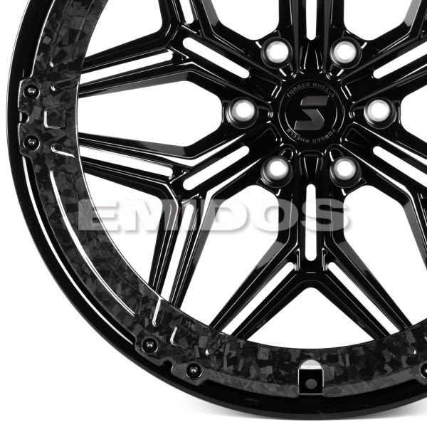 КОВАНЫЕ ДИСКИ H240607H SKILL SV185-SB595 22 J10 ET-10 6X139.7 77.8 ЧЁРНЫЙ ГЛЯНЦЕВЫЙ + КАРБОН SFC06