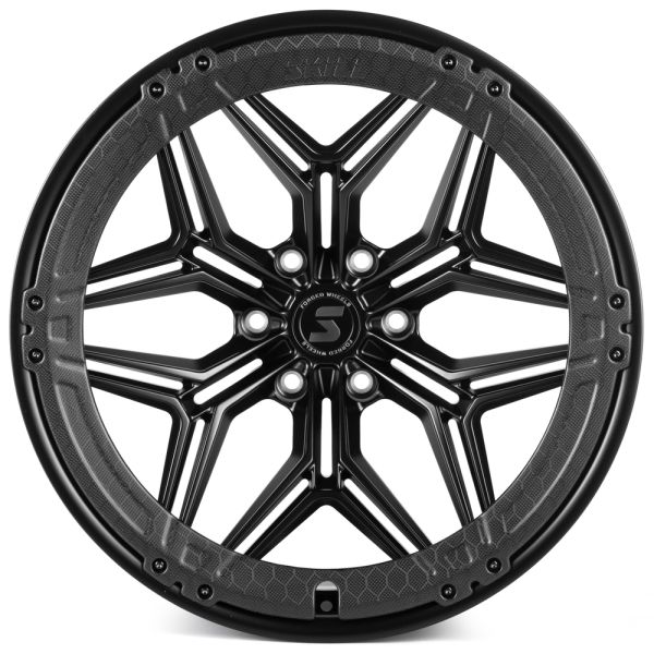 КОВАНЫЕ ДИСКИ H240607J SKILL SV185-SB595 22 J10 ET-10 6X139.7 77.8 ЧЁРНЫЙ МАТОВЫЙ + КАРБОН SFC14