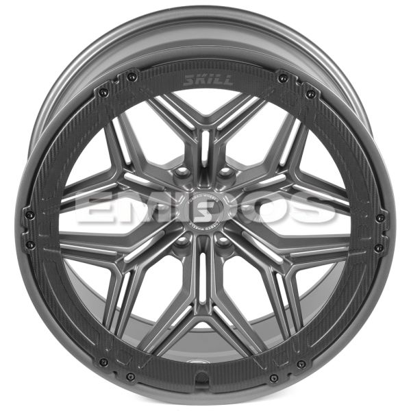 КОВАНЫЕ ДИСКИ H240607K SKILL SV185-SB595 22 J10 ET-10 6X139.7 77.8 ГРАФИТ МАТОВЫЙ + КАРБОН SFC11