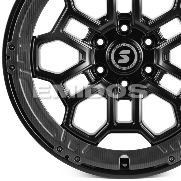 КОВАНЫЕ ДИСКИ H250513E SKILL SV187-CS442 22 J9 ET45 6X139.7 95.1 ЧЁРНЫЙ МАТОВЫЙ + КАРБОН SFC13