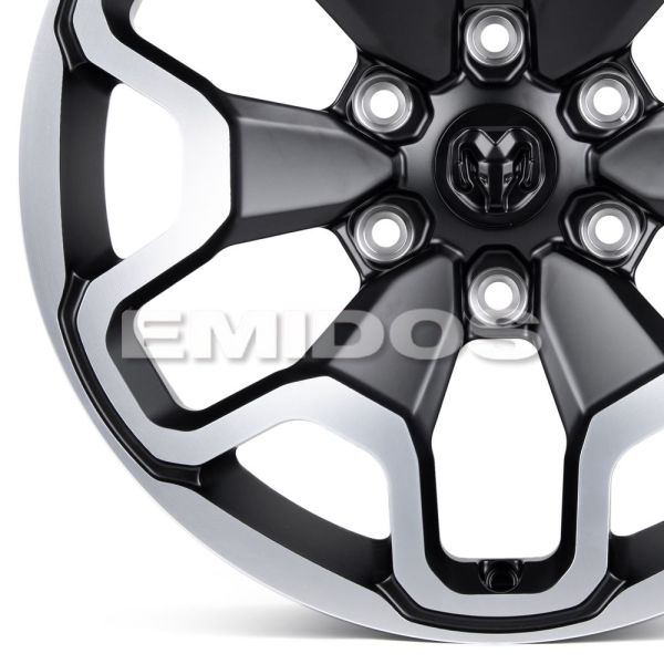 КОВАНЫЕ ДИСКИ H241202S SKILL SV212-SK303 18 J9 ET19 6X139.7 77.8 ЧЁРНЫЙ МАТОВЫЙ + ПОЛИРОВАННЫЕ СПИЦЫ