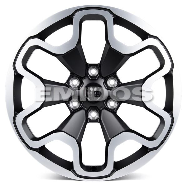 КОВАНЫЕ ДИСКИ H250924B SKILL SV212-SK333 20 J9 ET19 6X139.7 77.8 ЧЁРНЫЙ МАТОВЫЙ + ПОЛИРОВАННЫЕ СПИЦЫ