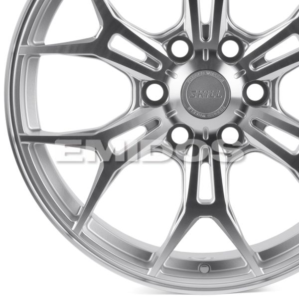 КОВАНЫЕ ДИСКИ H241229G SKILL SV248-SB563 20 J9 ET50 6X139.7 95.1 СЕРЕБРО МАТОВОЕ + ПОЛИРОВАННЫЕ СПИЦ