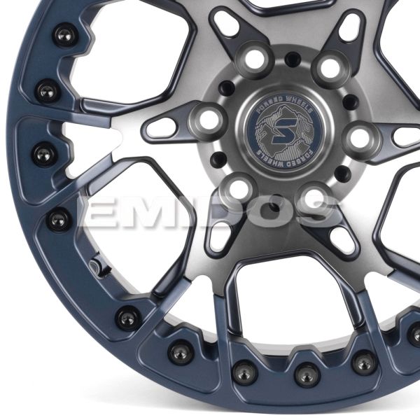 КОВАНЫЕ ДИСКИ H250515H SV307-SL178 17 J9 ET20 6X135 87.1 СИНИЙ МАТОВЫЙ + ПОЛИРОВКА + ЛАК SH55