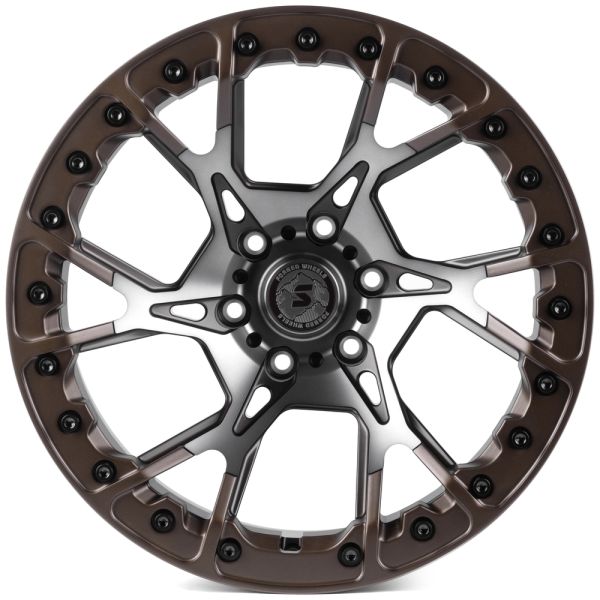 КОВАНЫЕ ДИСКИ H241205N SKILL SV307-SV453 20 J10 ET-10 6X139.7 78.1 БРОНЗА МАТОВАЯ + ПОЛИРОВКА + МАТО