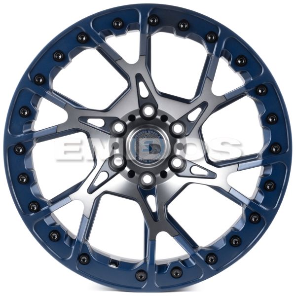 КОВАНЫЕ ДИСКИ H241206I SKILL SV307-SL222 20 J9.5 ET20 6X135 87.1 СИНИЙ МАТОВЫЙ + ПОЛИРОВКА + ТЕМНЫЙ