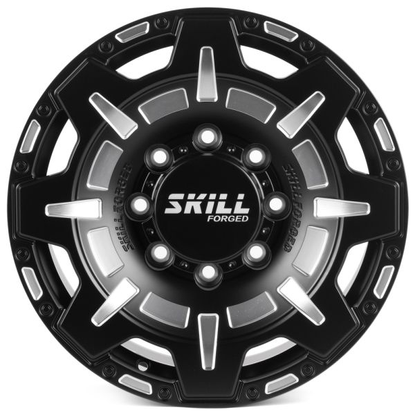 КОВАНЫЕ ДИСКИ H241206A SKILL SV308-CS368 17 J8.5 ET25 8X165.1 121.3 ЧЁРНЫЙ МАТОВЫЙ + ПОЛИРОВКА