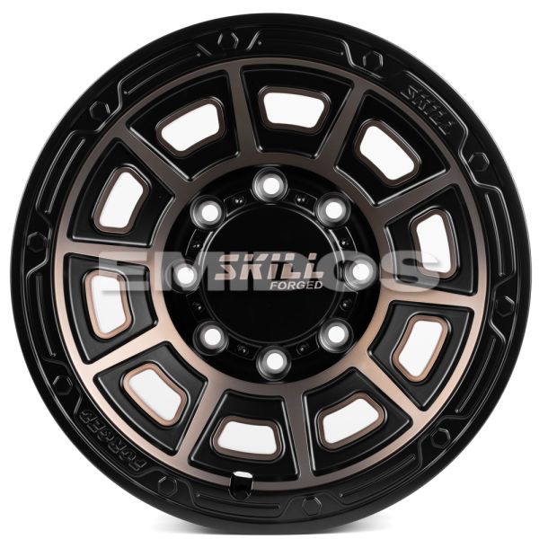 КОВАНЫЕ ДИСКИ H241206B SKILL SV308-SB519 17 J8.5 ET25 8X165.1 121.3 ЧЁРНЫЙ МАТОВЫЙ + ПОЛИРОВАННЫЕ СП