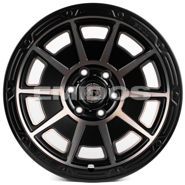 КОВАНЫЕ ДИСКИ H231023Q SKILL SV308-DS218 20 J10 ET10 6X139.7 77.8 ЧЕРНЫЙ МАТОВЫЙ + БРОНЗОВЫЕ СПИЦЫ