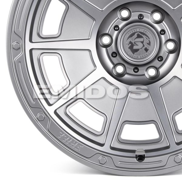 КОВАНЫЕ ДИСКИ H231019S SKILL SV308-DS218 20 J10 ET10 6X139.7 77.8 ГРАФИТ МАТОВЫЙ + ПОЛИРОВАННЫЕ СПИЦ