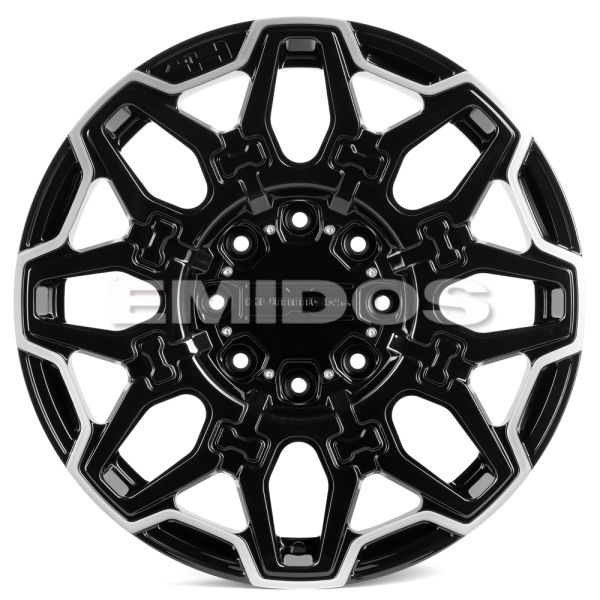 КОВАНЫЕ ДИСКИ 230517H SKILL SV317-SV306 20 J9 ET29 8X165.1 117 ЧЁРНЫЙ + ПОЛИРОВАННЫЕ СПИЦЫ