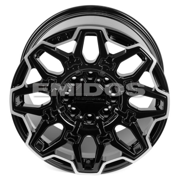 КОВАНЫЕ ДИСКИ 230517H SKILL SV317-SV306 20 J9 ET29 8X165.1 117 ЧЁРНЫЙ + ПОЛИРОВАННЫЕ СПИЦЫ