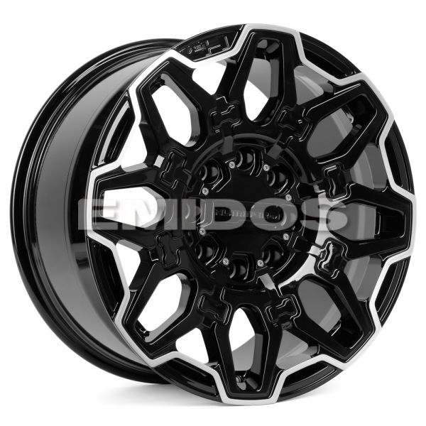 КОВАНЫЕ ДИСКИ 230517H SKILL SV317-SV306 20 J9 ET29 8X165.1 117 ЧЁРНЫЙ + ПОЛИРОВАННЫЕ СПИЦЫ